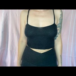 Hand knit crop top